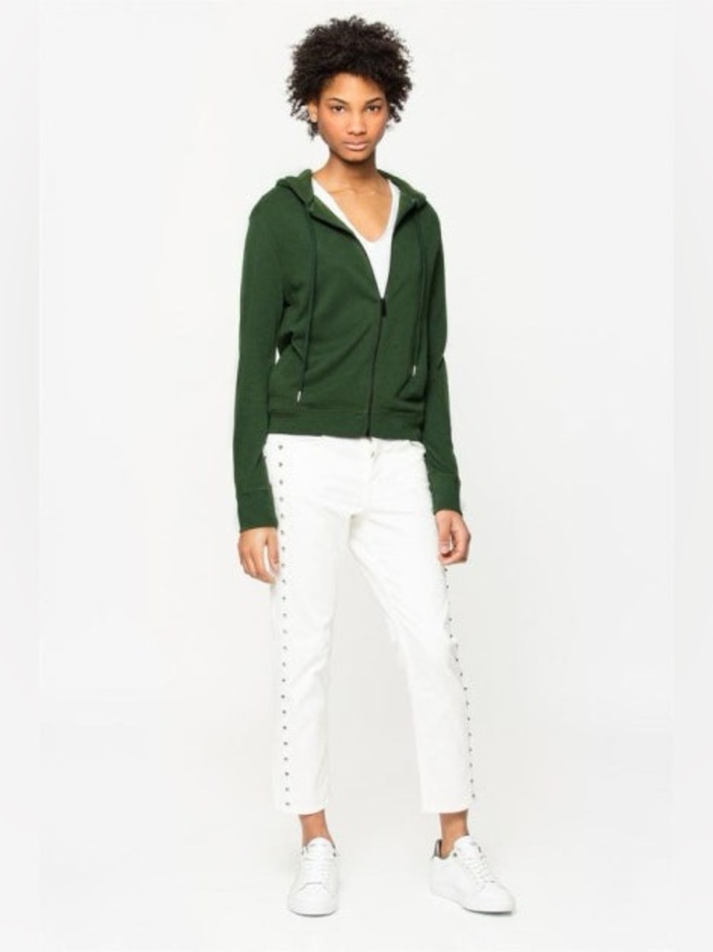 Zadig & Voltaire. Green Rock & Roll Full-Zip Hoodie. Size Small. - Picture 2 of 14